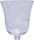 BOUQUET Candle Insert 10,5 cm Glass clear with Cutting