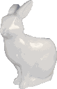 MONSIEUR LAPIN Vase 27 cm Porzellan weiß