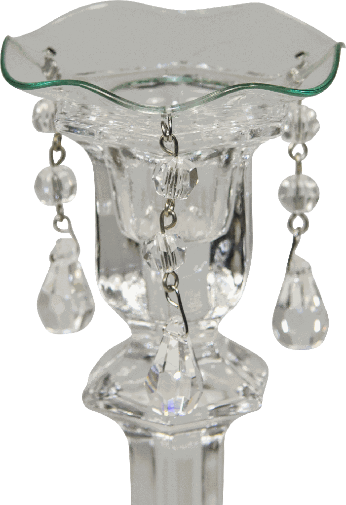 Bobeche Ø 7 cm with Pearls & Crystals Glass clear