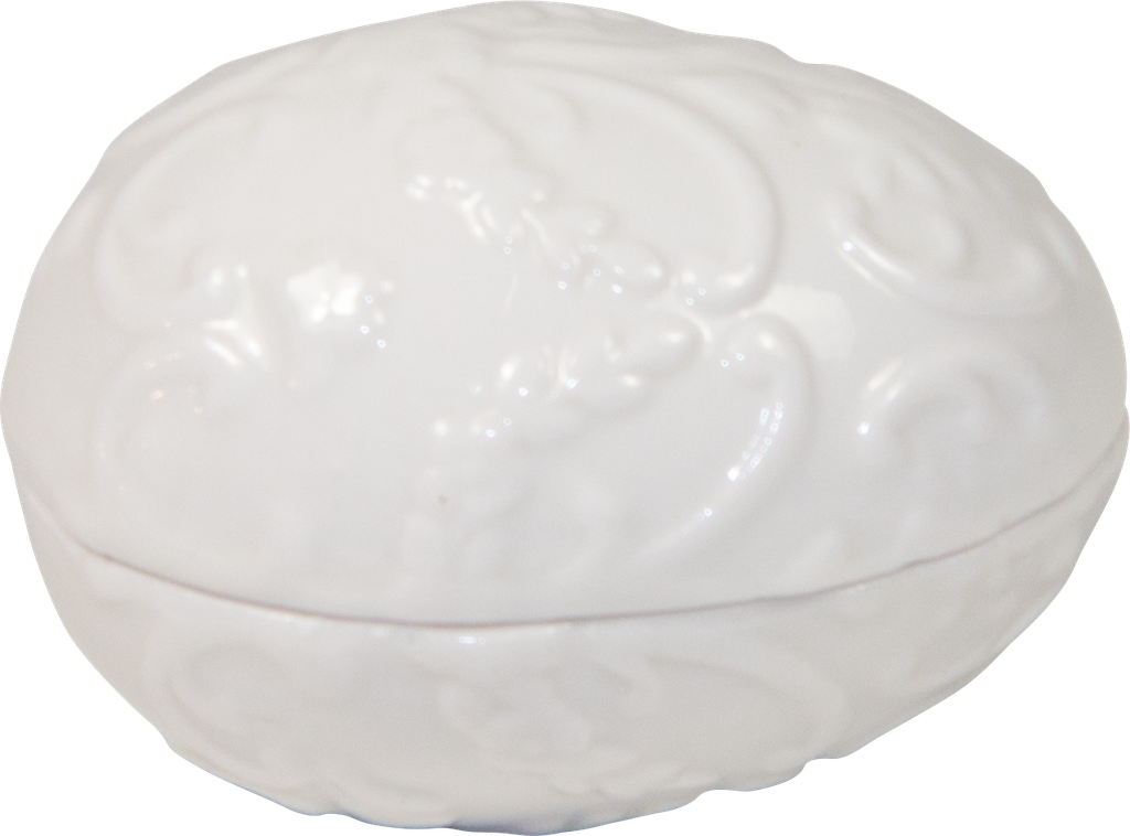 Egg Box 12 cm Porcelain white