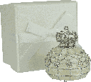 CROWN Schmuckdose Metall silber
