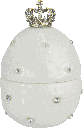 ROYAL Jewellery Box Porcelain white with Rhinestones