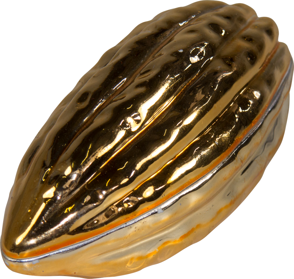 CHOCOLAT Dose 15 cm Porzellan weiß mit Echtgoldüberzug