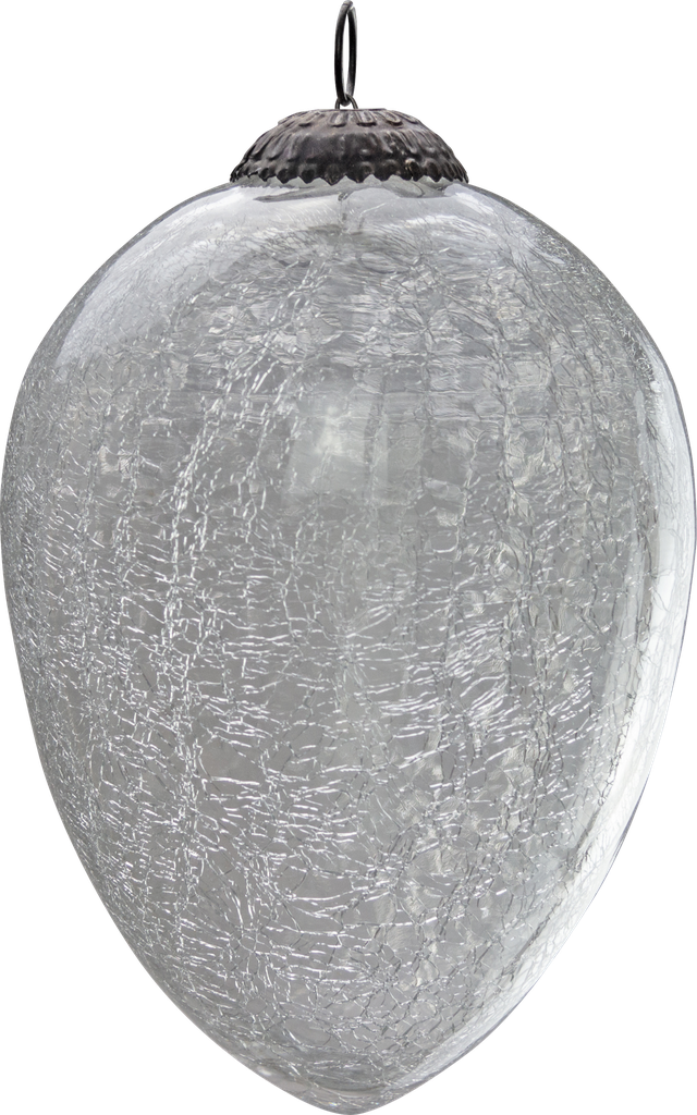 CRASH Egg to hang 22 x 15 cm Glass clear