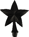 STAR Stecker 14 cm Metall schwarz