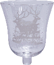 VENISON Candle Insert 10,5 cm Glass clear with Cutting