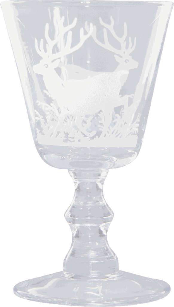VENISON Wine 200 ml Glass clear with Cutting