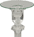 Kerzenteller Ø 9 cm mit Zackenrand Glas klar