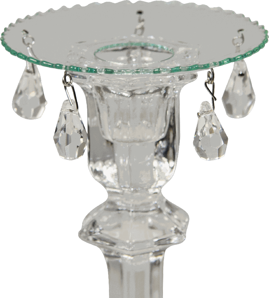 Bobeche Ø 9 cm with 5 Crystals Glass clear