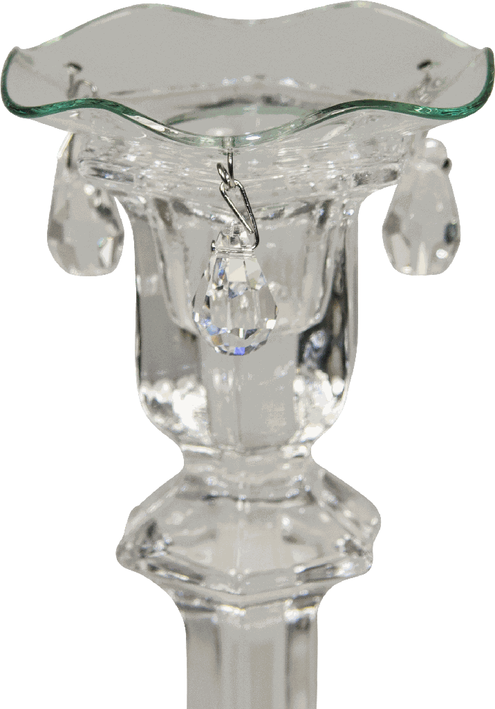 Bobeche Ø 7 cm with 3 Crystals Glass clear