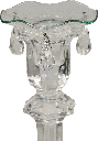 Kerzenteller Ø 7 cm mit 3 Kristallen Glas klar
