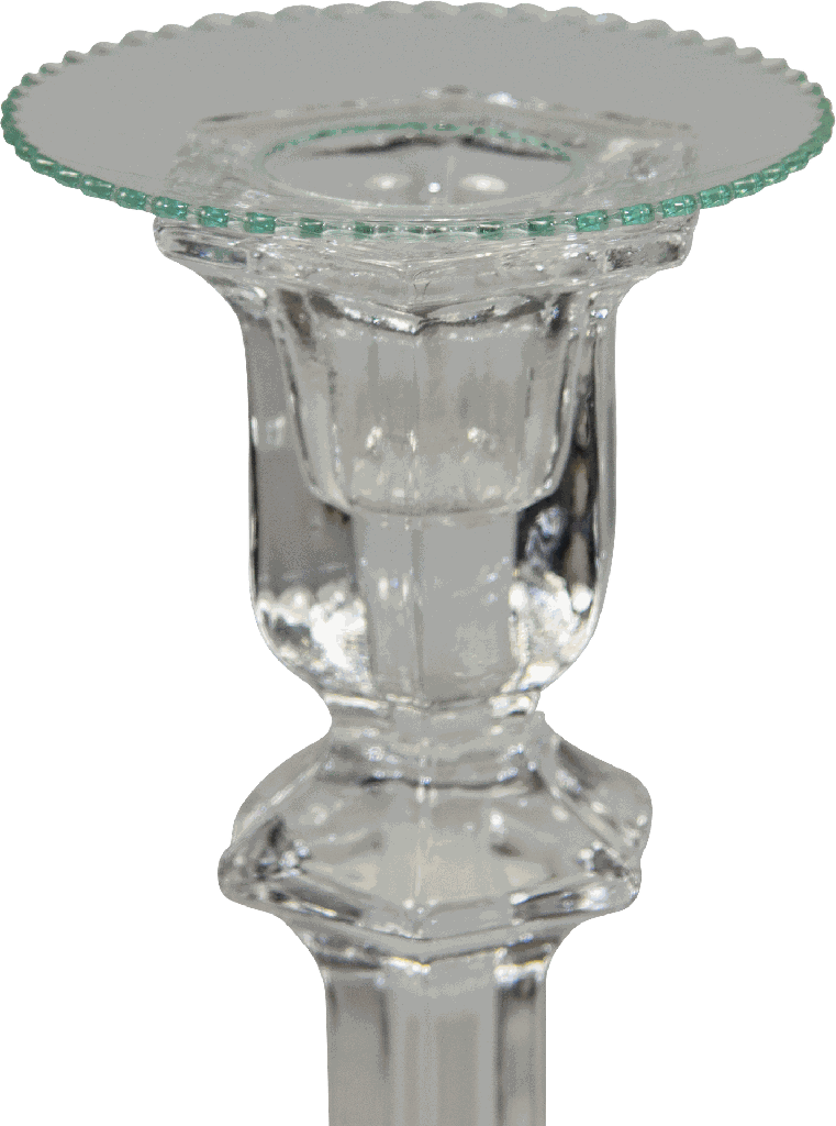 Bobeche Ø 7 cm with Peak-Border Glass clear