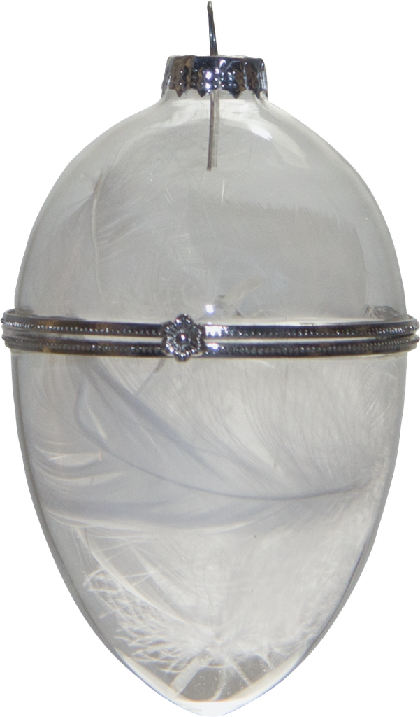 OSIRIS Egg openable to hang 10 cm Glass clear