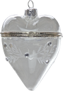 COEUR Heart openable to hang Glass clear with Rhinestones
