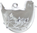 BIRD to hang 4,3 cm Glass clear with Rhinestones