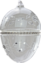 OSIRIS Egg to hang 10 cm Glass clear with Rhinestone-Rim