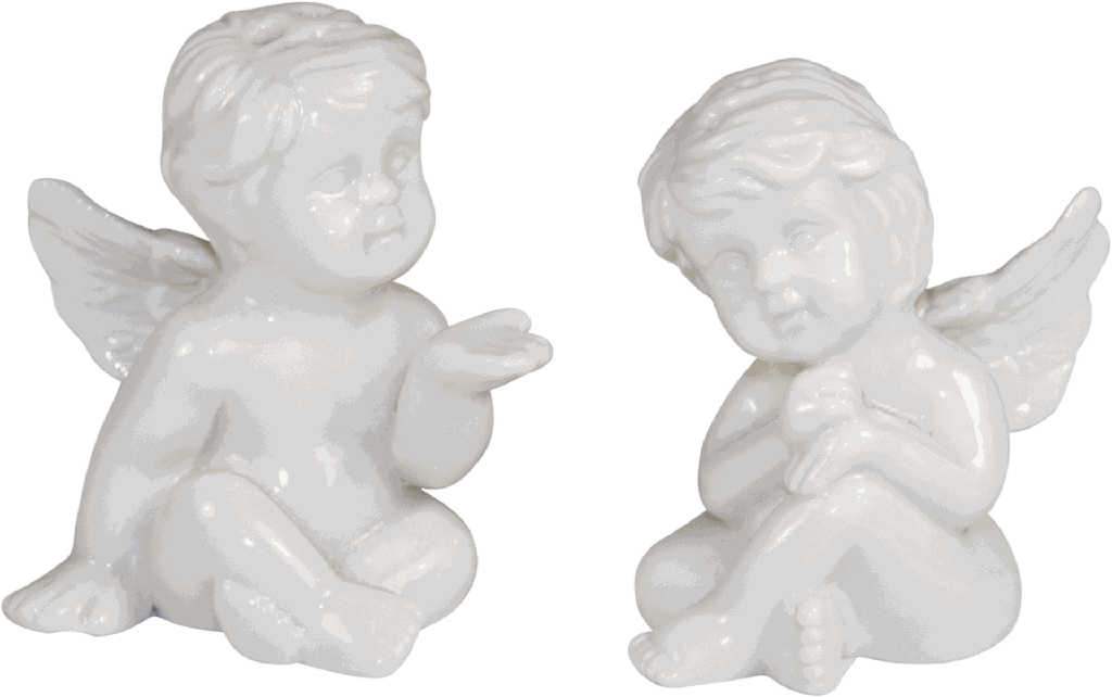 ANGELO Salt and Pepper Shakers 6 cm Set Porcelain white