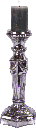 Candleholder Height 39 cm Peasant-Silver