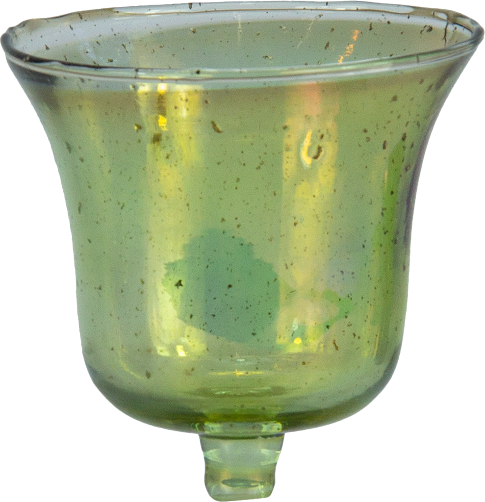 VINTAGE Candle Insert 8,75 cm Glass green
