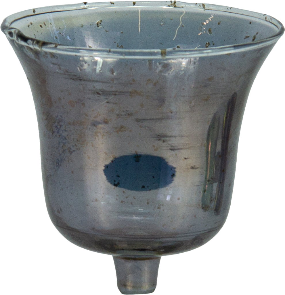 VINTAGE Candle Insert 8,75 cm Glass smoke