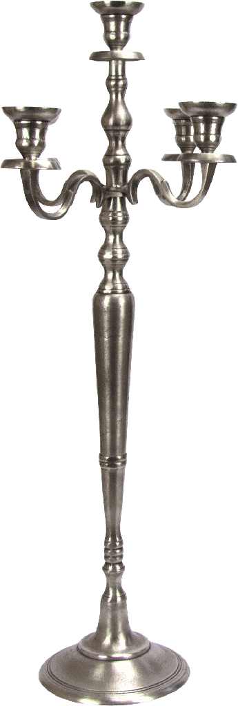 Kerzenständer 5-er Höhe 100 cm Metall antik-silber