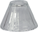 Schirm Höhe 9 cm Glas klar