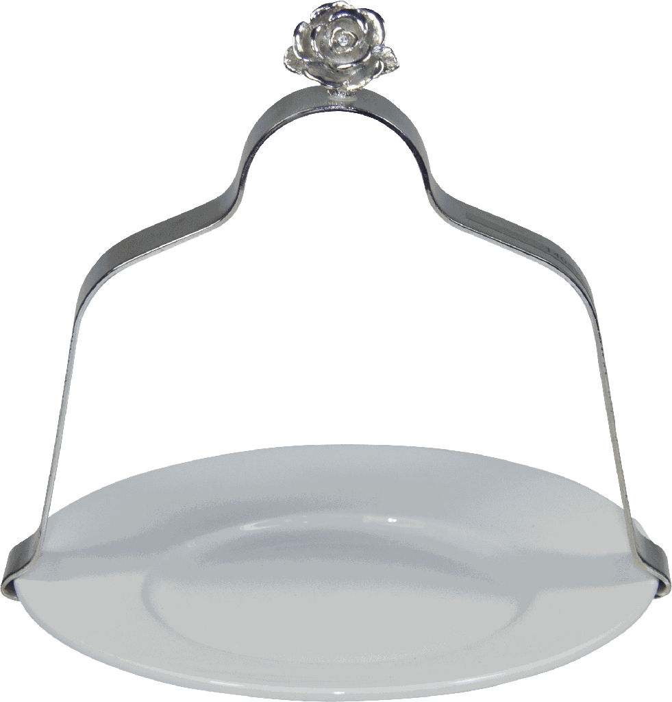 LA VIE EN ROSE Plateholder 18 cm Metal silver