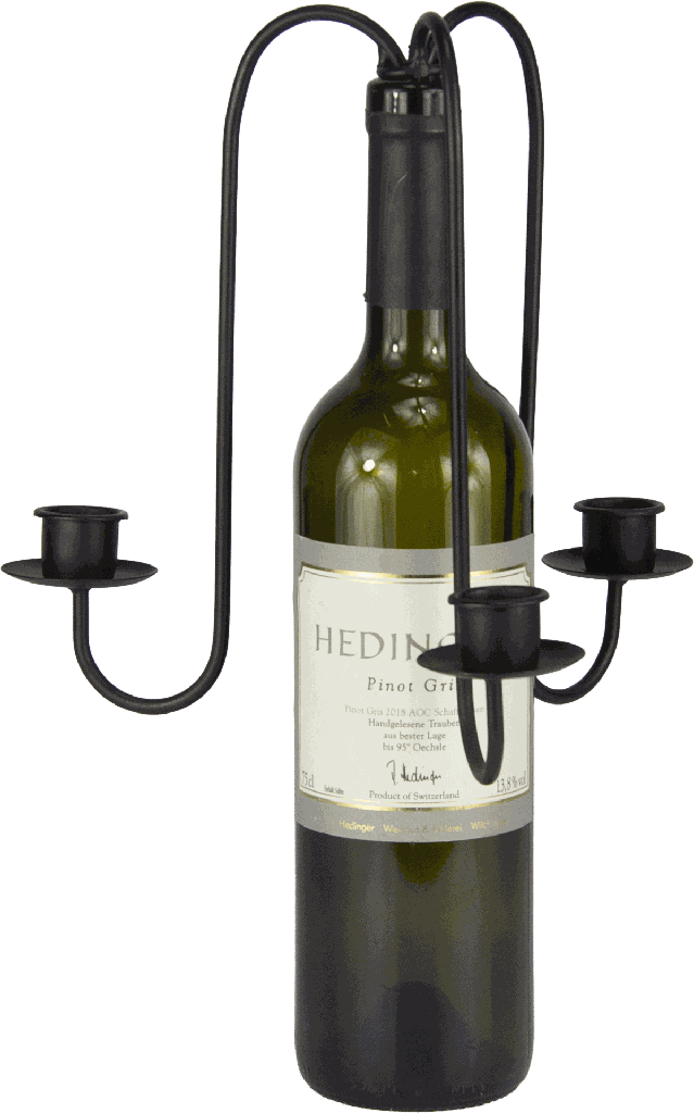 Candleholders for Bottles 3-er 3-er Metal black