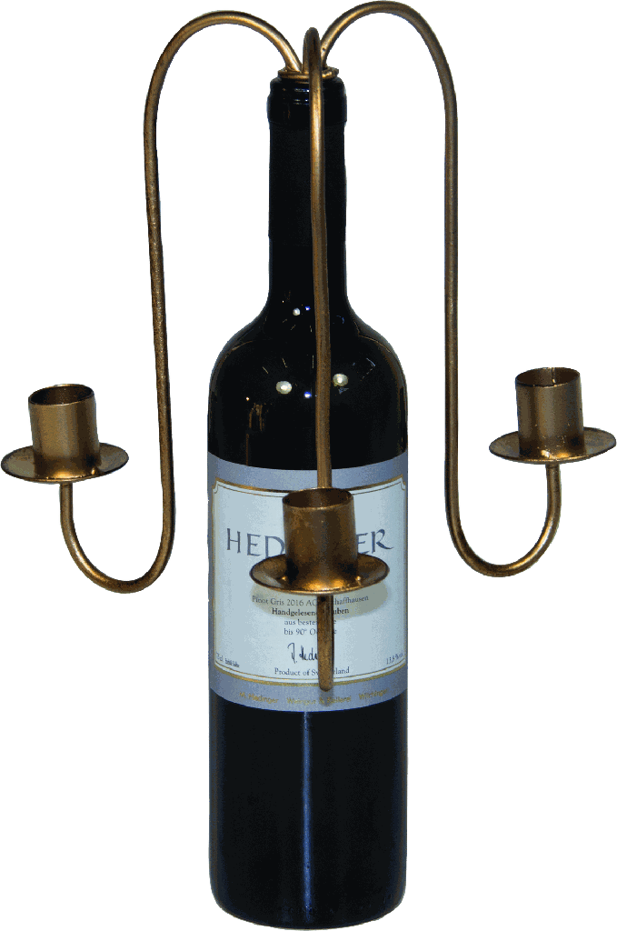 Candleholders for Bottles 3-er 3-er Metal gold