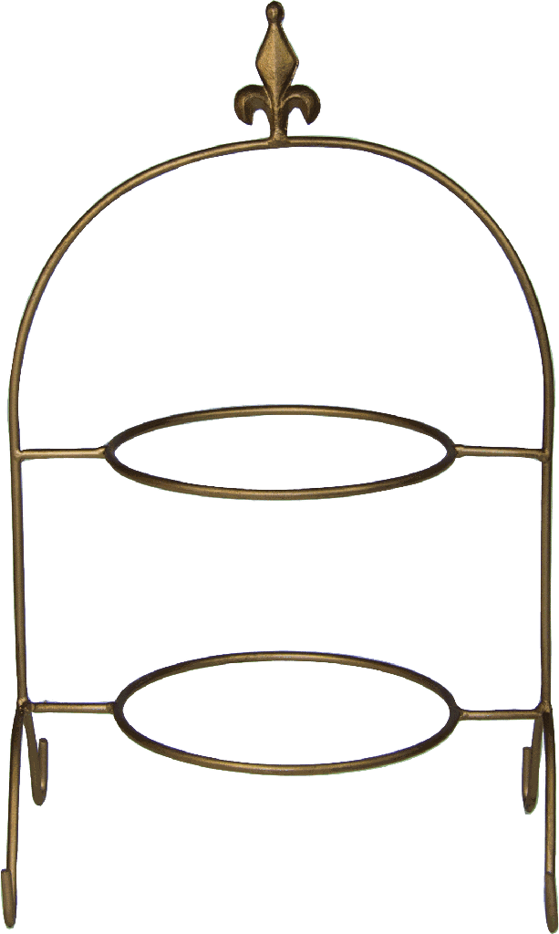 BOURBONE Plateholder 2-er 46,5 cm Metal gold