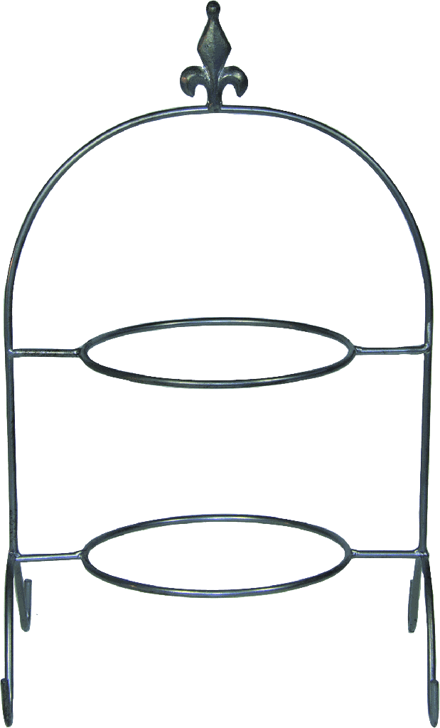 BOURBONE Plateholder 2-er 46,5 cm Metal silver