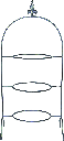 BOURBONE Tellerhalter 3-er 62 cm Metall silber