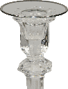 Kerzenteller Ø 7 cm Glas klar mit Silberrand