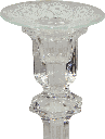 Bobeche Ø 7 cm Glass clear with Decor Lace white