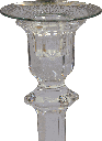 Bobeche Ø 7 cm Glass clear with Decor Ornament silver