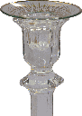 Kerzenteller Ø 7 cm Glas klar mit Dekor Ornament gold