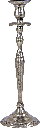 TWIST Kerzenständer Höhe 36,5 cm Metall antik-silber