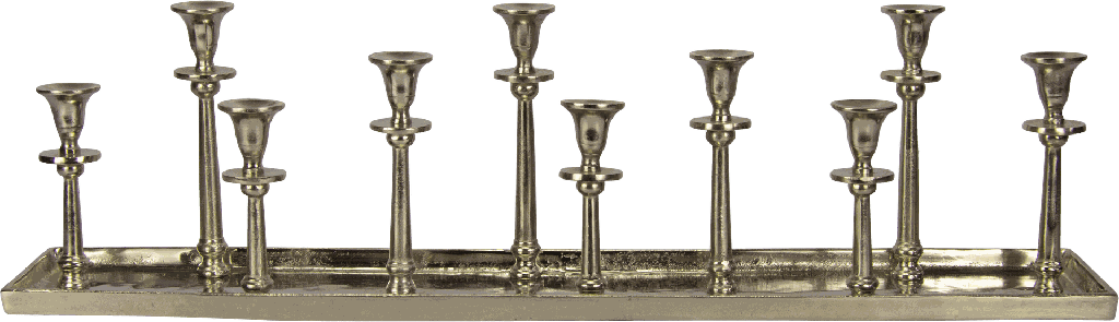 LINEA Candle-Tray 10-er  87 x 16 x 24 cm Metal antique-silver