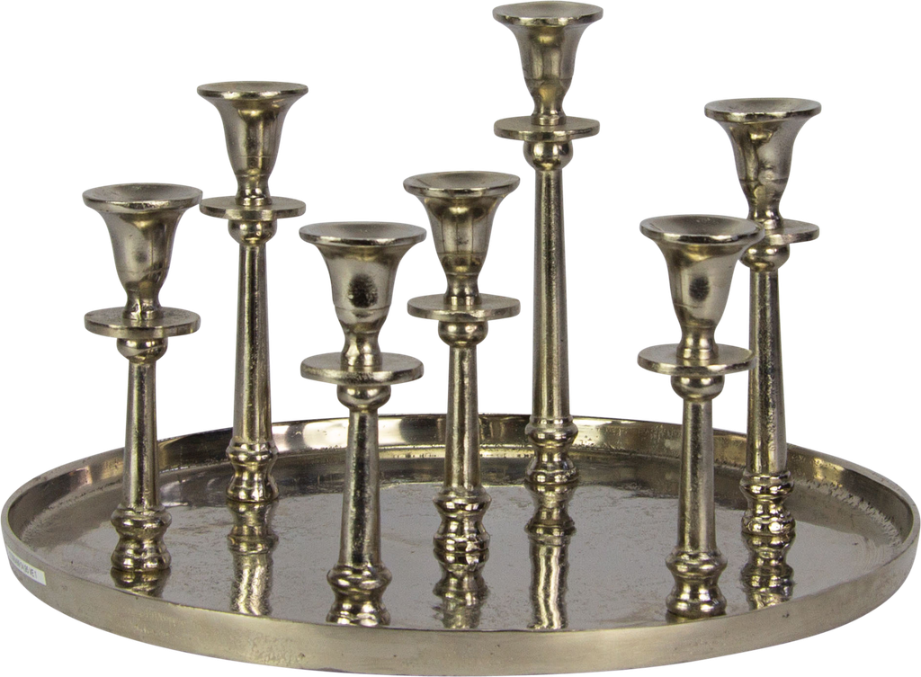 RONDA Candle-Tray 7-er 24 x Ø 41 cm Metal antique-silver