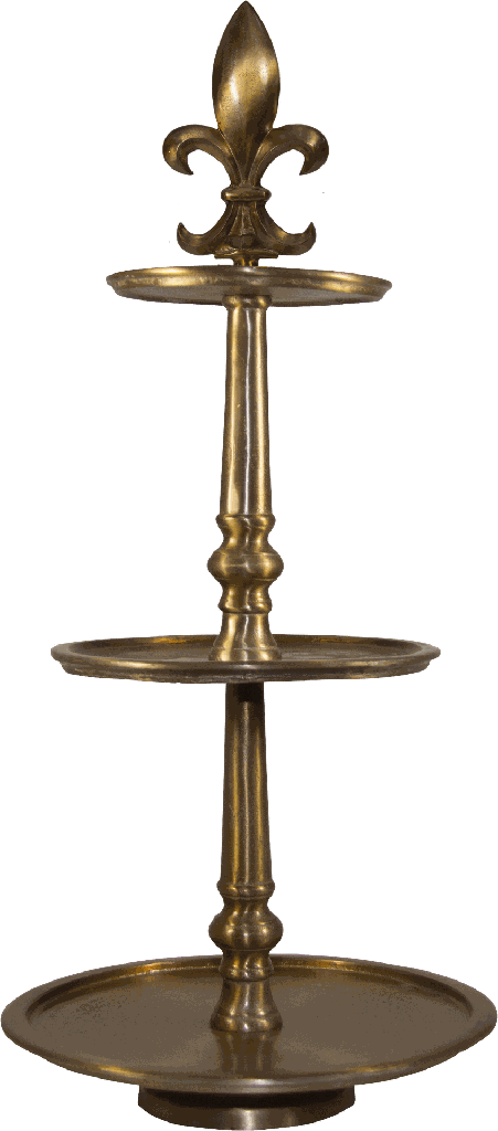 BOURBONE Etagere 3-er 75 cm Metall messing