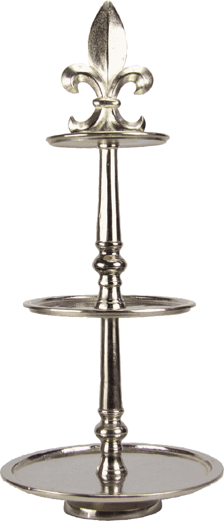 BOURBONE Cakestand 3-er 75 cm Metal antique-silver