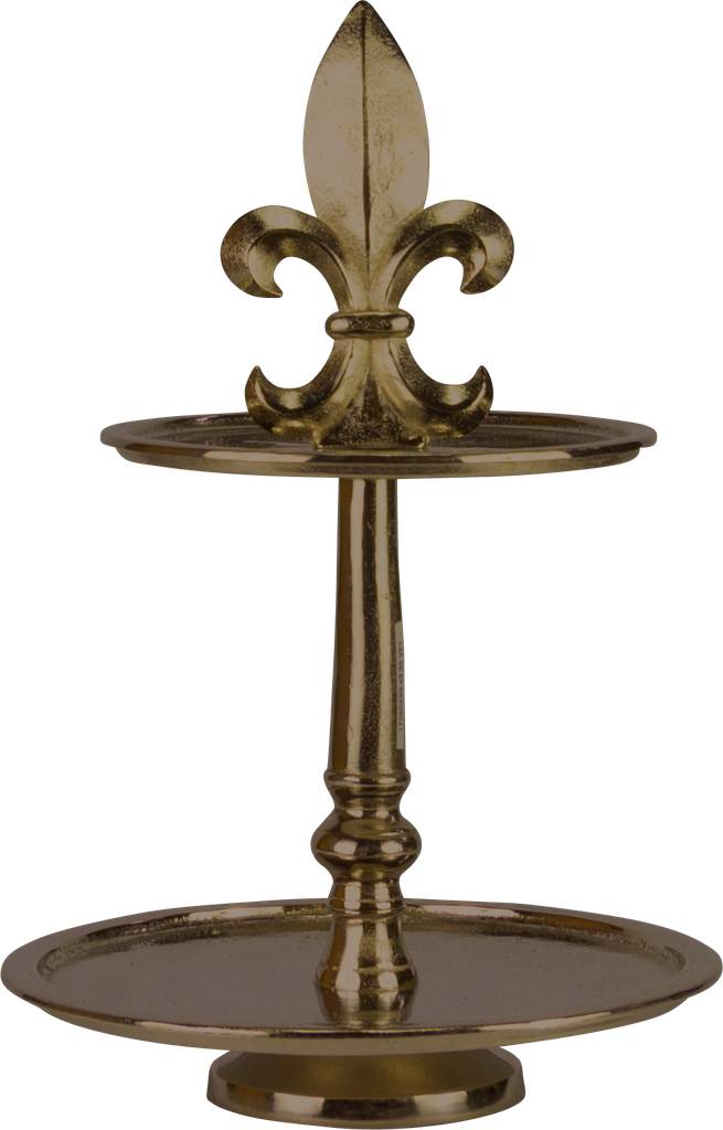 BOURBONE Etagere 2-er 50,5 cm Metall messing