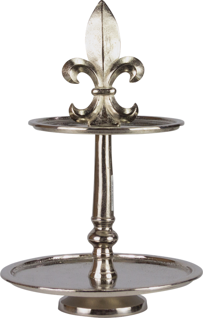 BOURBONE Etagere 2-er 50,5 cm Metall antik-silber