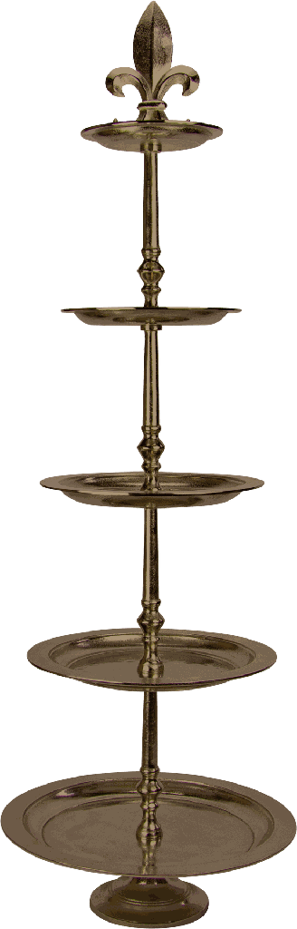 BOURBONE Cakestand 5-er 134 cm Metal brass