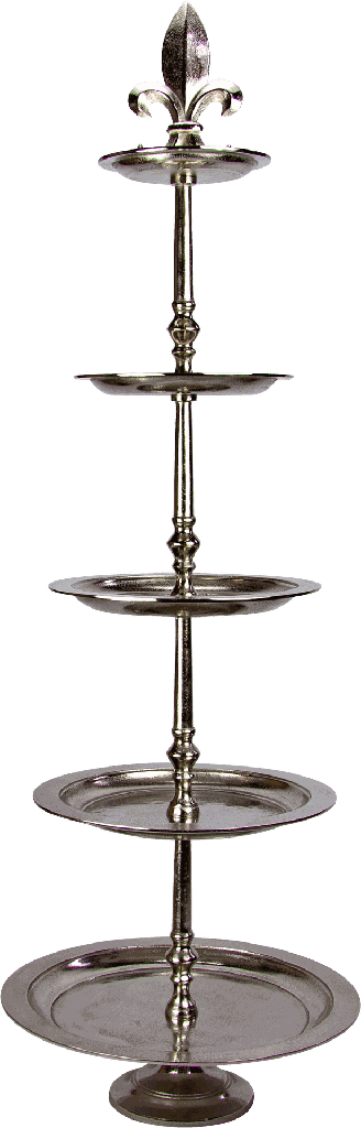 BOURBONE Cakestand 5-er 134 cm Metal antique-silver