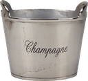 Wine & Champagner Cooler oval with 2 Handles Metal antique-silver