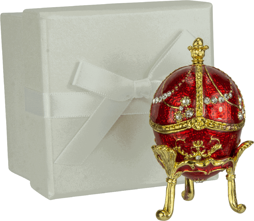 FABERGÉ Jewellery Box Metal red