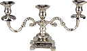 Candleholder 3-er Height 22,5 cm Metal antique-silver