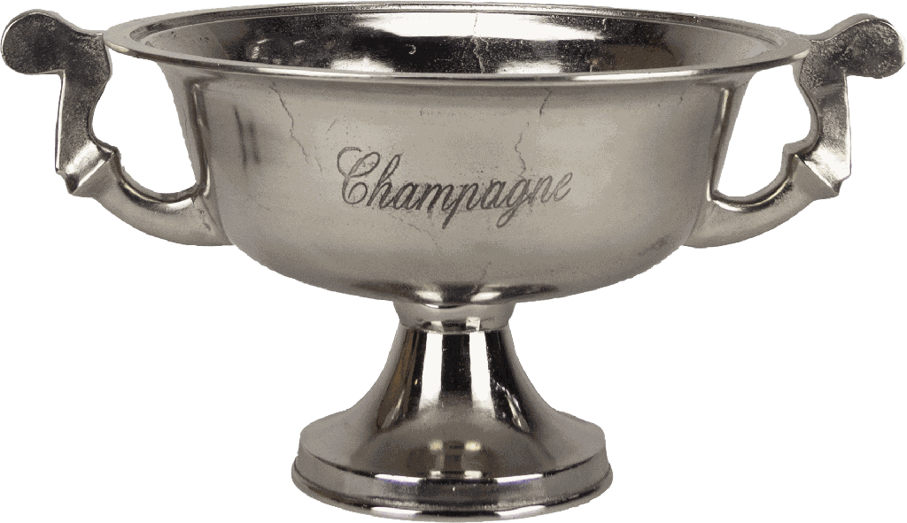 Wine & Champagner Cooler oval Metal antique-silver