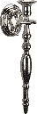 Wand-Kerzenleuchter 1-er 37,5 cm Metall antik-silber